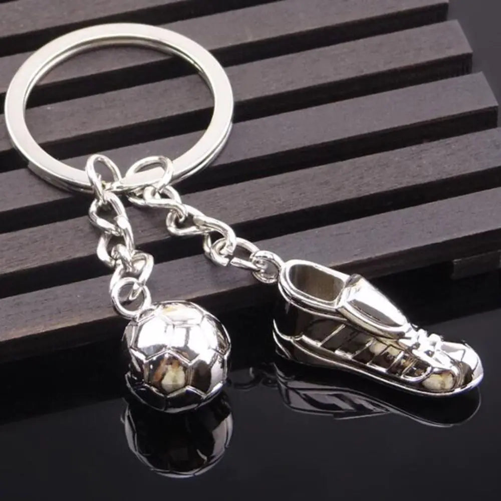 Metal Soccer Keychain