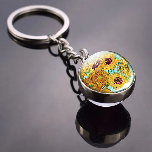 Glass Ball Keychain